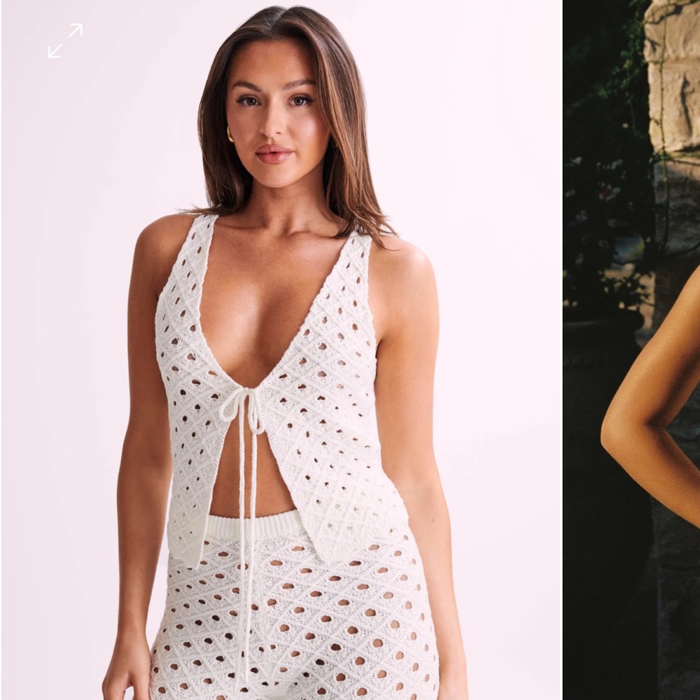 Meshki crochet Santana top and pants sets